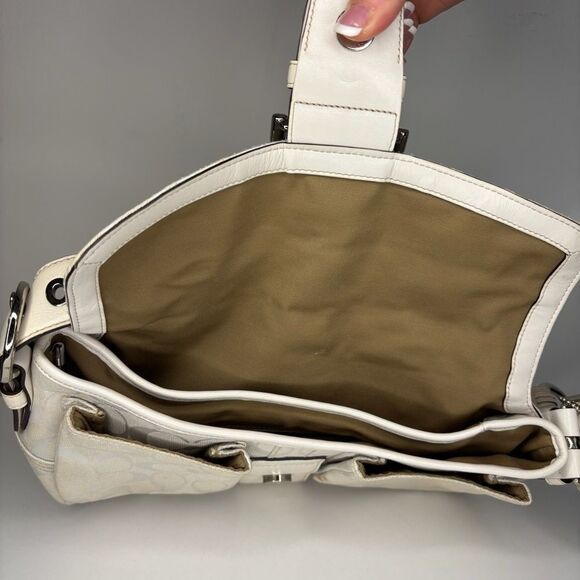 Coach- Off White Braided Purse - Picture 2 of 7